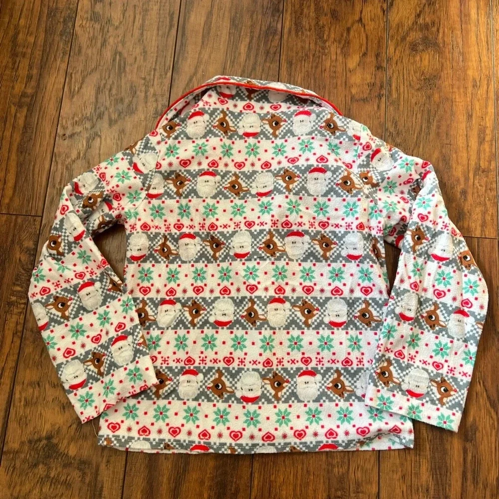 Toddler Rudolph the Red-Nosed Reindeer Santa Fair lsle Coat Pajama Set | 4T
